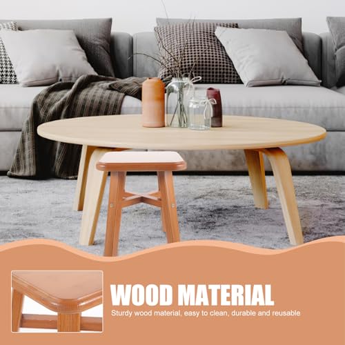 Tabouret en bois massif stable petit marchepied 24 cm léger