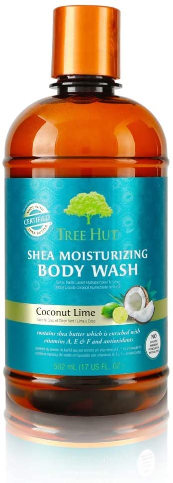 Tree Hut Shea Moisturizing Body Wash Coconut Lime, 17oz, Ultra Hydrating Body Wash for Nourishing Essential Body Care