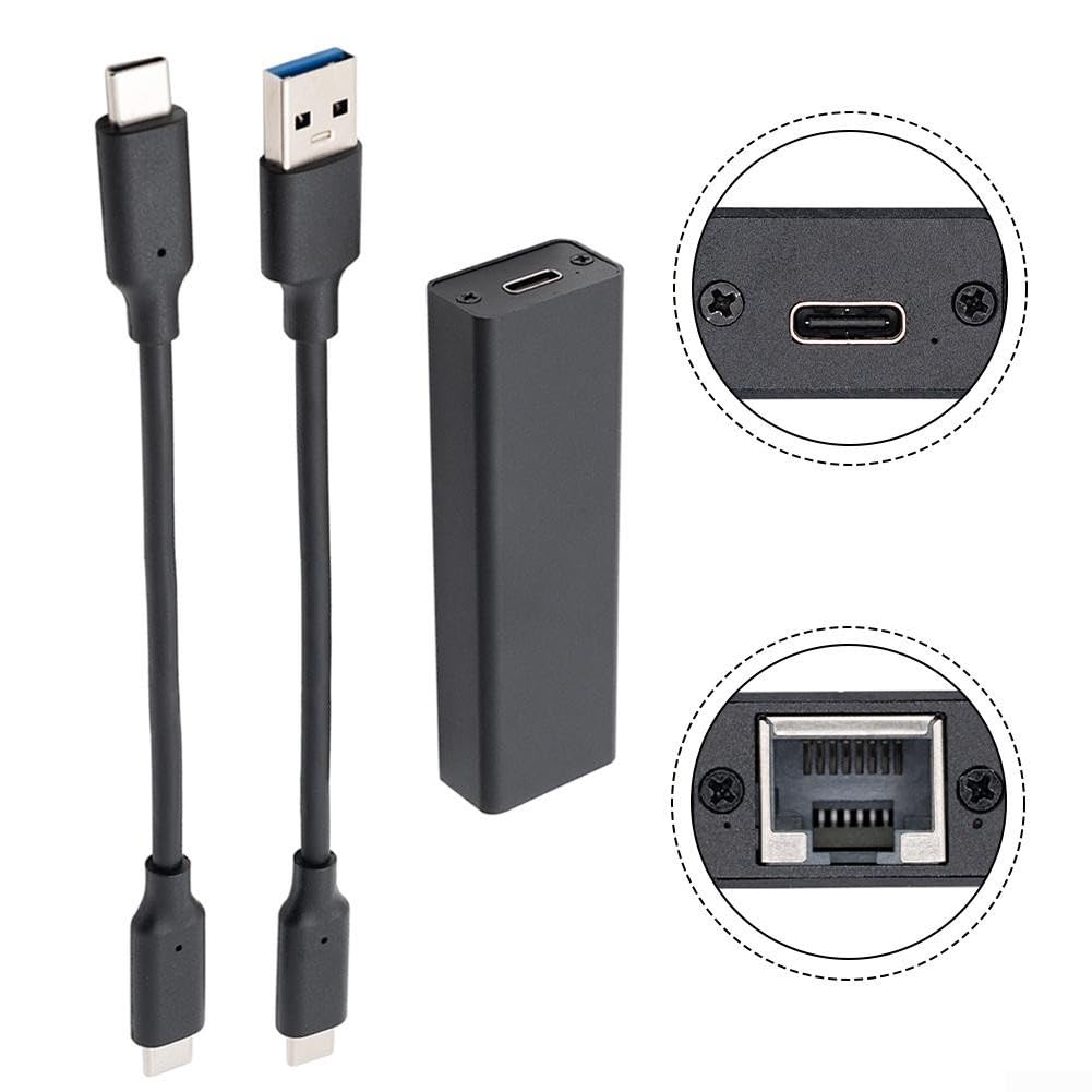 Adattatore Ethernet da USB 3.2 a 5GbE | Per chip Realtek RTL8157 | Scheda di rete ad alta velocità da 5 Gbps con design cavo diviso per Windows 11| Per Mac | Per Linux | Ideale per