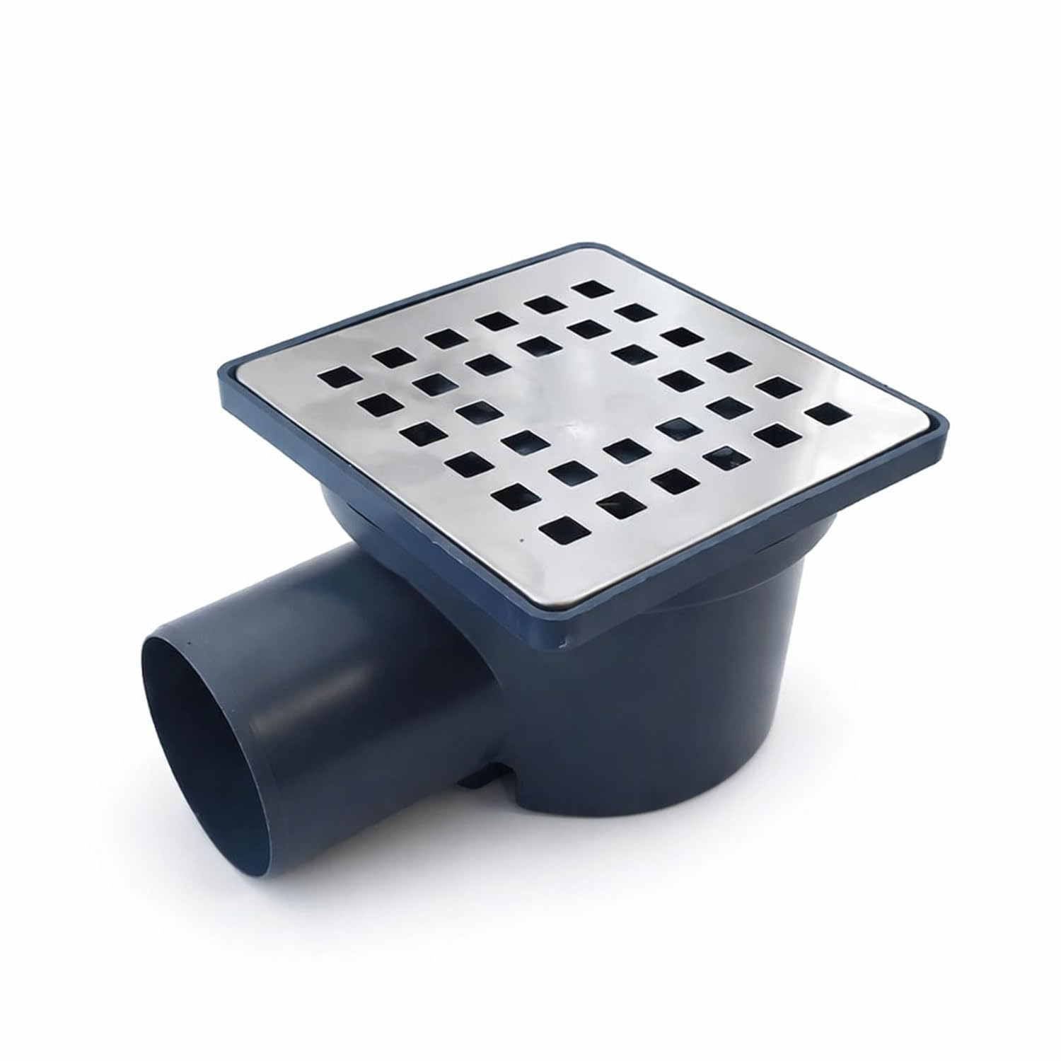 Kare Yer Süzgeci 10x10 Paslanmaz Çelik 45 mm Zemin Süzgeci Banyo Duş Tuvalet Su Tahliye Izgarası