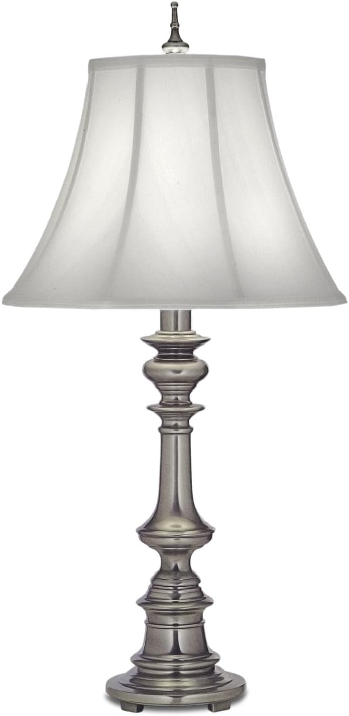 33h 1-Light 3-Way Table Lamp Antique Nickel