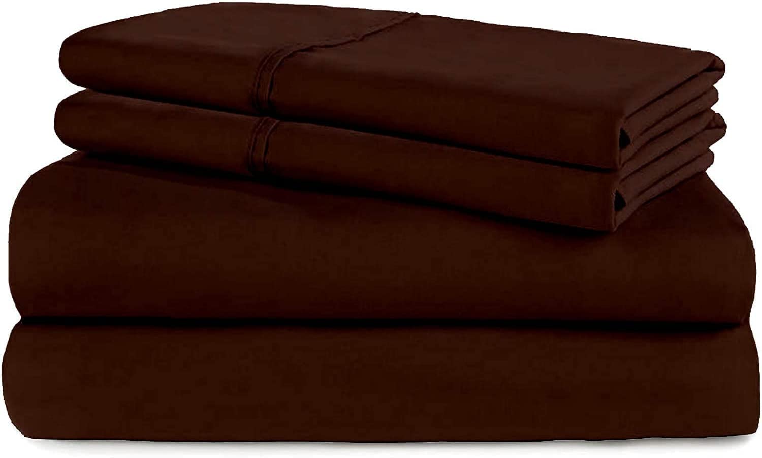 RV Sheets, 3/4 Full Bunk (48x75) Inch, Upto 10-12 Inch Deep Pocket, 100% Egyptian Cotton RV Sheet Sets 4 Piece, Chocolate Solid