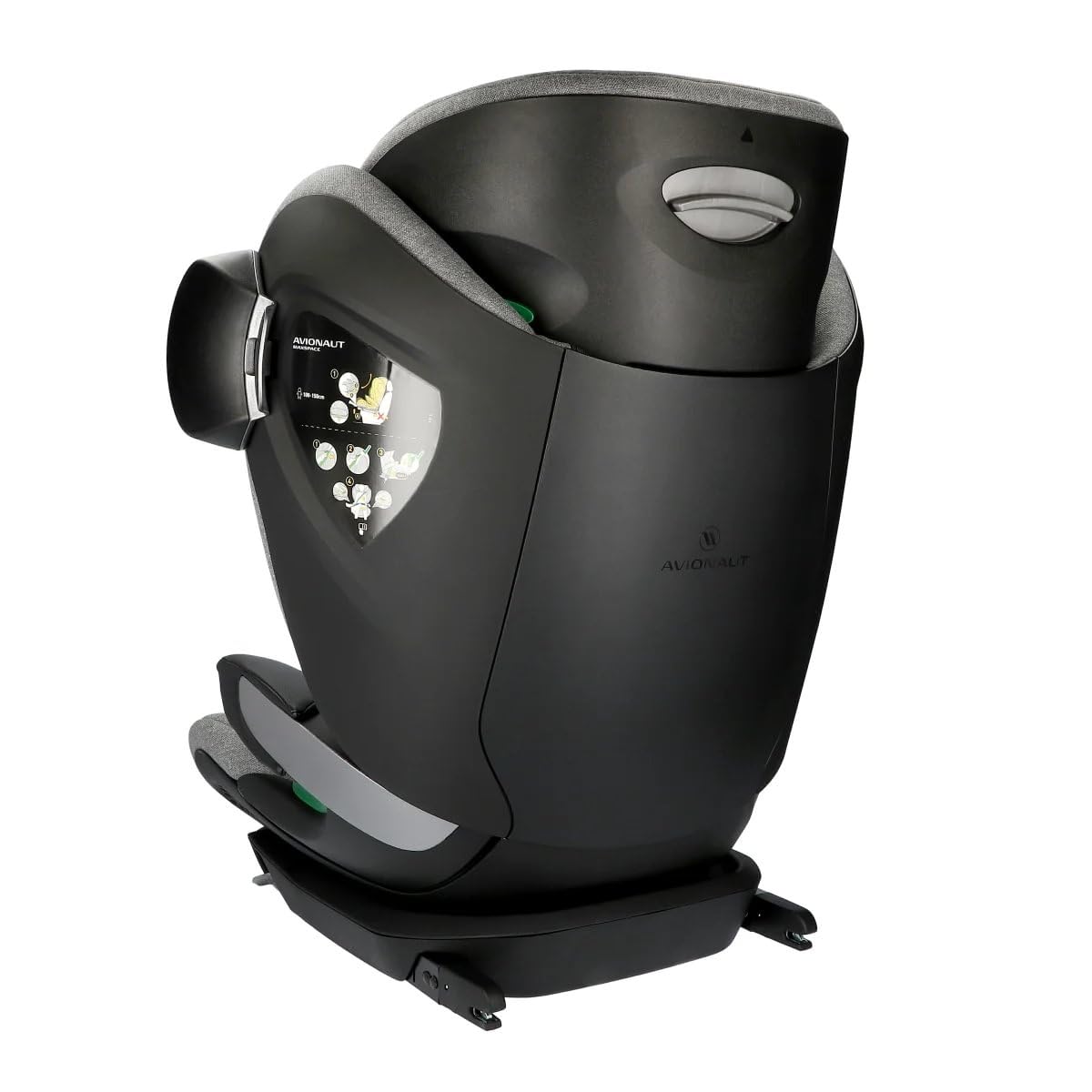 Kindersitz 15-36 kg Avionaut MaxSpace Smart Comfort System+ ergonomisch, sicher & bequem – mit verstellbarer Rückenlehne – ideal zum Schlafen und für lange Autofahrten (Grey)