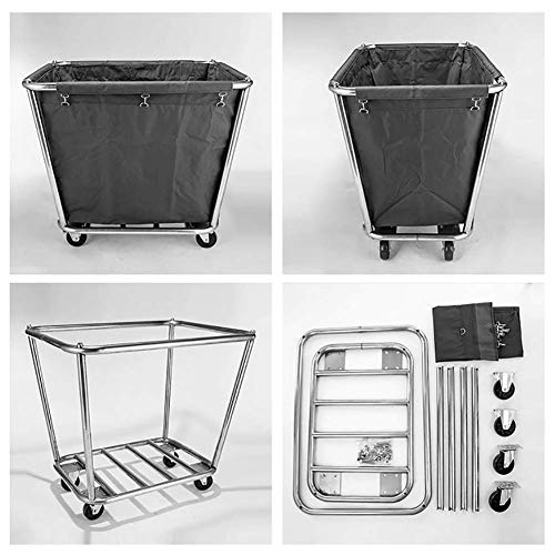 Carro de almacenamiento móvil de acero inoxidable de 100 kg compatible con hoteles, color marrón miniatura 4