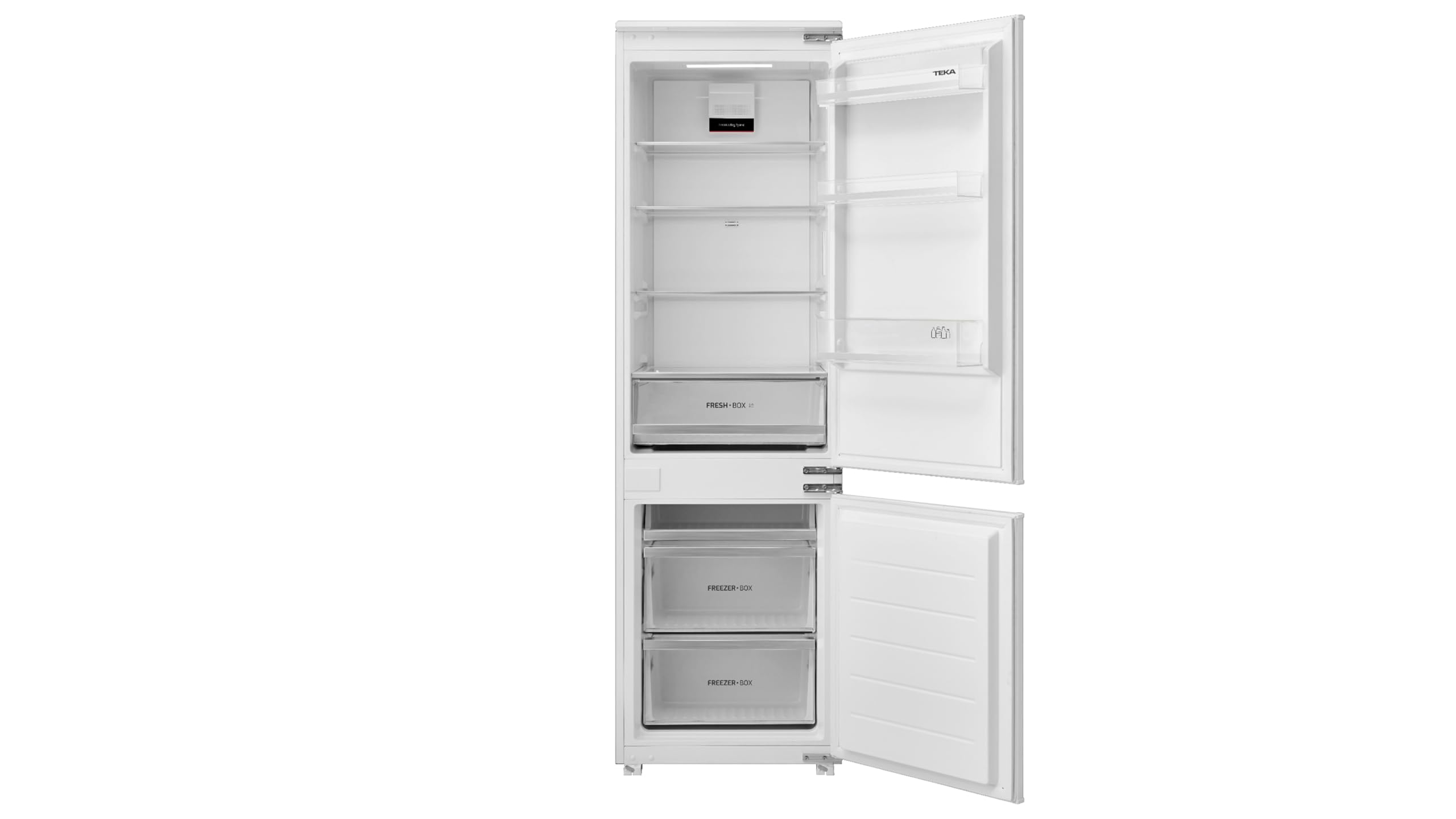 Teka Frigorífico Combi Integrable No Frost, 248L, Display Interior, Termostato Electrónico, FreshBox, Congela y Enfría Rápido, Clase E, Modelo RBF 73355 FI