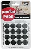 32 Pcs Rubber Self Adhesive Rpund Felt Pads Non Skid Floor Protector Furniture Sofa Furniture Chair Balance Pad Noise Insulation Floor Bumper Color: Black
