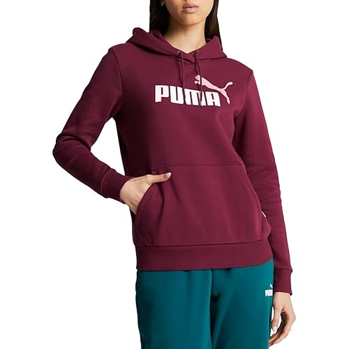PUMA Womens Essential Logo Hoodie Casual Outerwear Casual Drawstring - Red