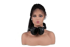 L7 Mannequin Head with Shoulders for Wigs, Earrings, Hats and Sunglasses