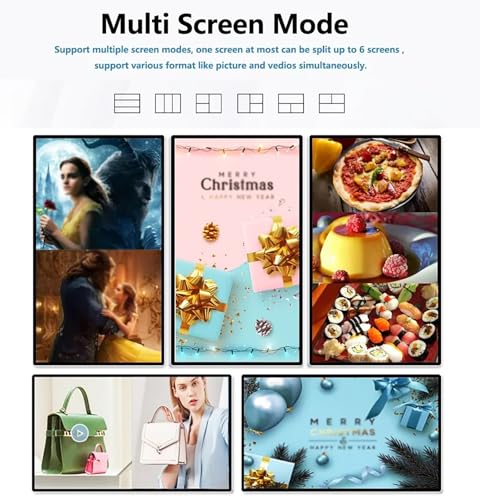 Image of 21.5 inch Capacitive Touchscreen Industrial Monitor, Digital Signage Display for Advertising, 2+32G Android System, Smart Split Screen, Built-in Speakers, USB, HDMI Ports 21Inch