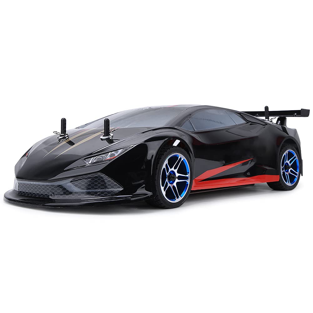 Changor Zestaw Podwozia Samochodu RC Rama Samochodu RC Rama Turystycznego 1/10 4WD W Pełni Zmontowane Podwozie ze Stopu Aluminium Wypełnione Olejem Regulowane Amortyzato (Czarny)