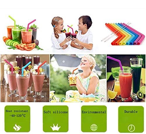 Kaishuai bubble tea rietjes,draagbaar,Siliconen rietjes, herbruikbaar smoothie-rietje, afsluitbaar rietje met… - Image 7