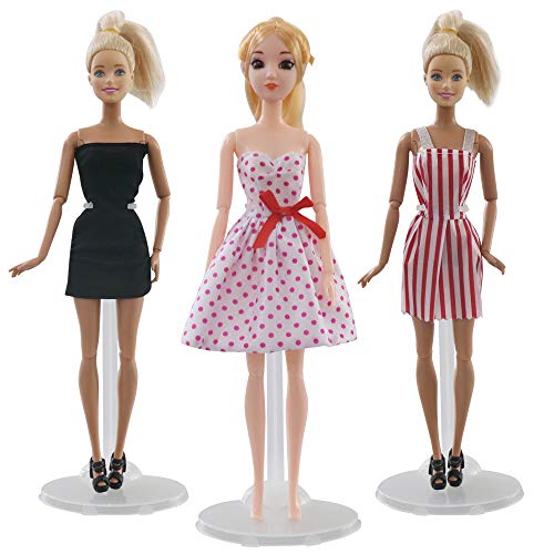 Image of UCanaan 10 Pcs Doll Stands Display Holder for 11.5 Inch Dolls White Transparent Model Support Frame Prop Up Girl Dolls Suitable for 11.8'' 1 /6 Dolls Accessories