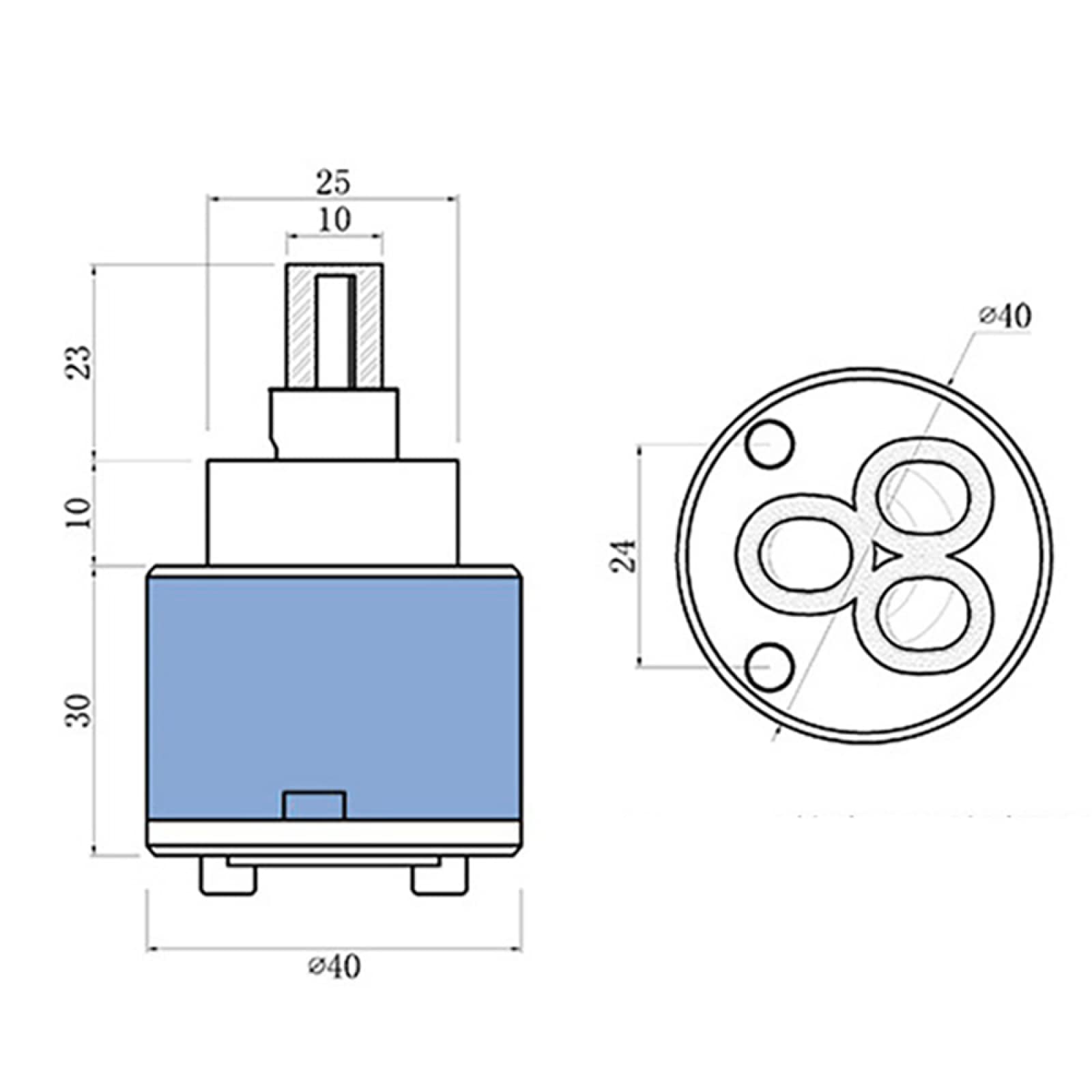 Cartucho de grifo mezclador de repuesto, cartucho de grifo de 35/40 mm, cartucho de cerámica for grifo mezclador, práctico cartucho de disco de cerámica, grifo de repuesto, cartucho de cerám