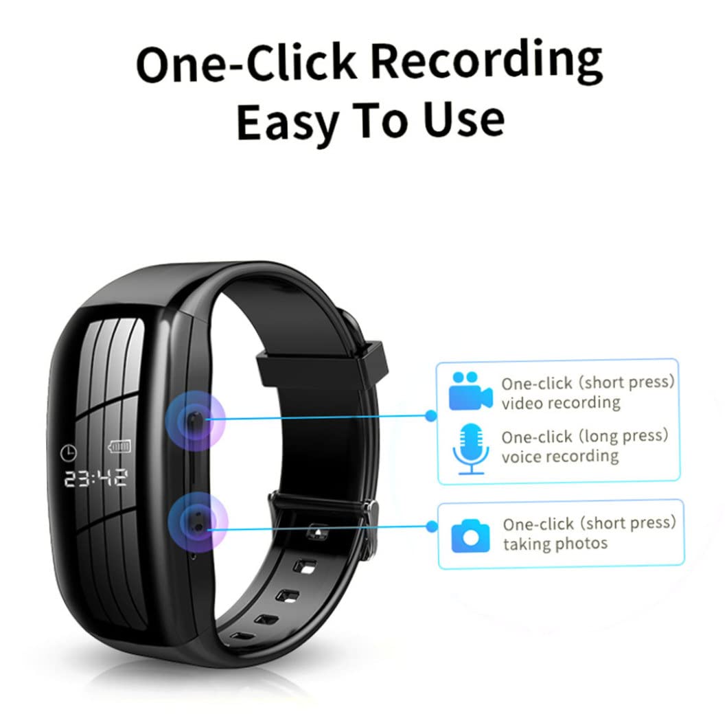 Enregistreur vidéo Vocal numérique 8G, caméra Audio, Bracelet, Dispositif d'enregistrement antibruit
