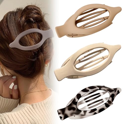 Pinces cheveux plates femme, sans glissement, cheveux épais fins, multicolore B
