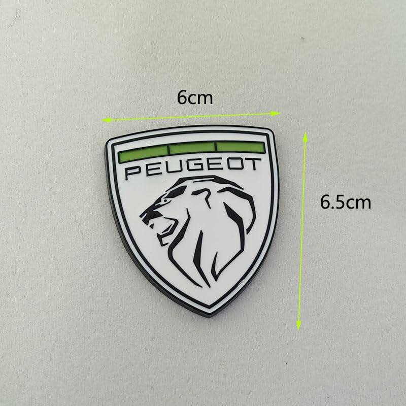 Yofab 2 Pièces Emblèmes Peugeot 308 & 408 - Logo Insigne Voiture Premium, Autocollant 3D Haute Brillance, Accessoire Personnalisation Extérieur