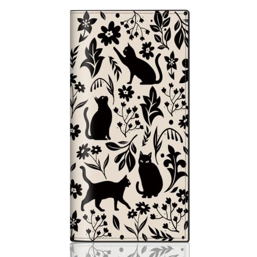 CASMONAL Cat Floral Checkbook Covers for Personal, Check Book Holder