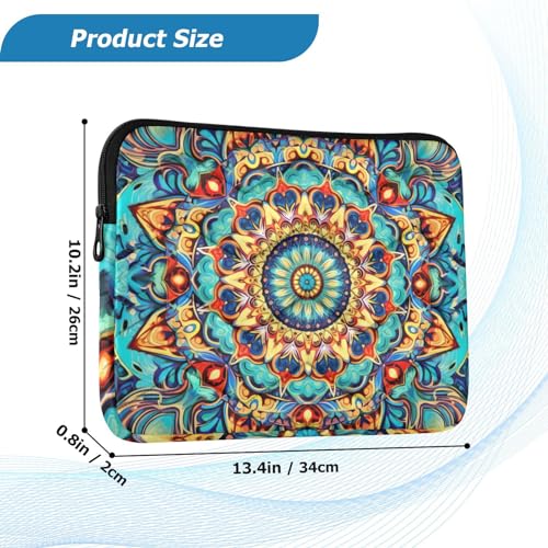 Funda para portátil 13-14 pulgadas impermeable con diseño mandala miniatura 3
