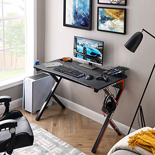 Mr Ironstone Gaming Desk 45.2" W X 23.6" D Home Office Desk & 47” Pub Dining Table #TOP2