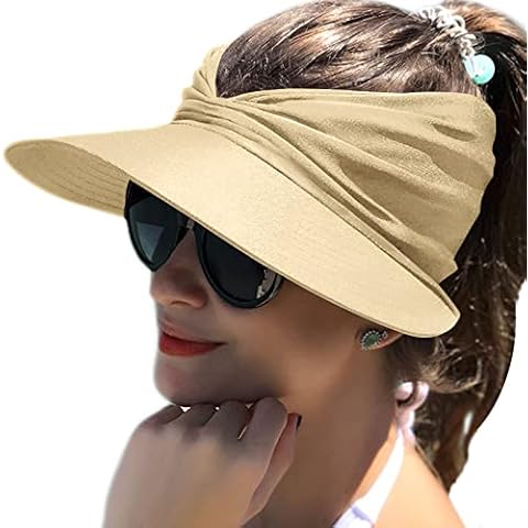 Baynetin Visera Mujer, Sombrero De Playa Plegable Anti UV Cover