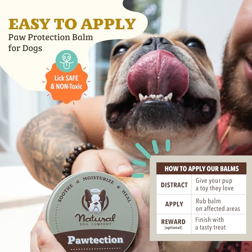 Image of Natural Dog Company PawTection Dog Paw Wax, 1 oz Tin | Hot Pavement & Sand Protection, Waxy Barrier Balm, Non-Toxic & Lick Safe, For Summer Walks & Hiking