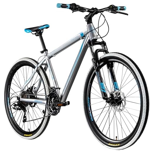 meteor® Kinderfahrradhelm Sicherer Fahrradhelm Kinder-Helm rollerhelm Jungen kinderfahrradhelm für Mountainbike Inliner skaterhelm BMX fahradhelm Scooter Kinder Bike Helmet 3 Galano 27,5 Zoll 650B MTB Toxic Mountainbike Scheibenbremsen (Silber/blau, 46 cm)