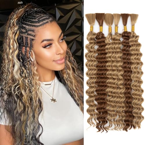 Boho Hair for Braiding, 6 Bundles 24 Inch Deep Wave