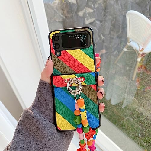 Sangle perles Samsung Z Flip 3 coque anti-chute pour éviter les bris d'écran dans les petites poches