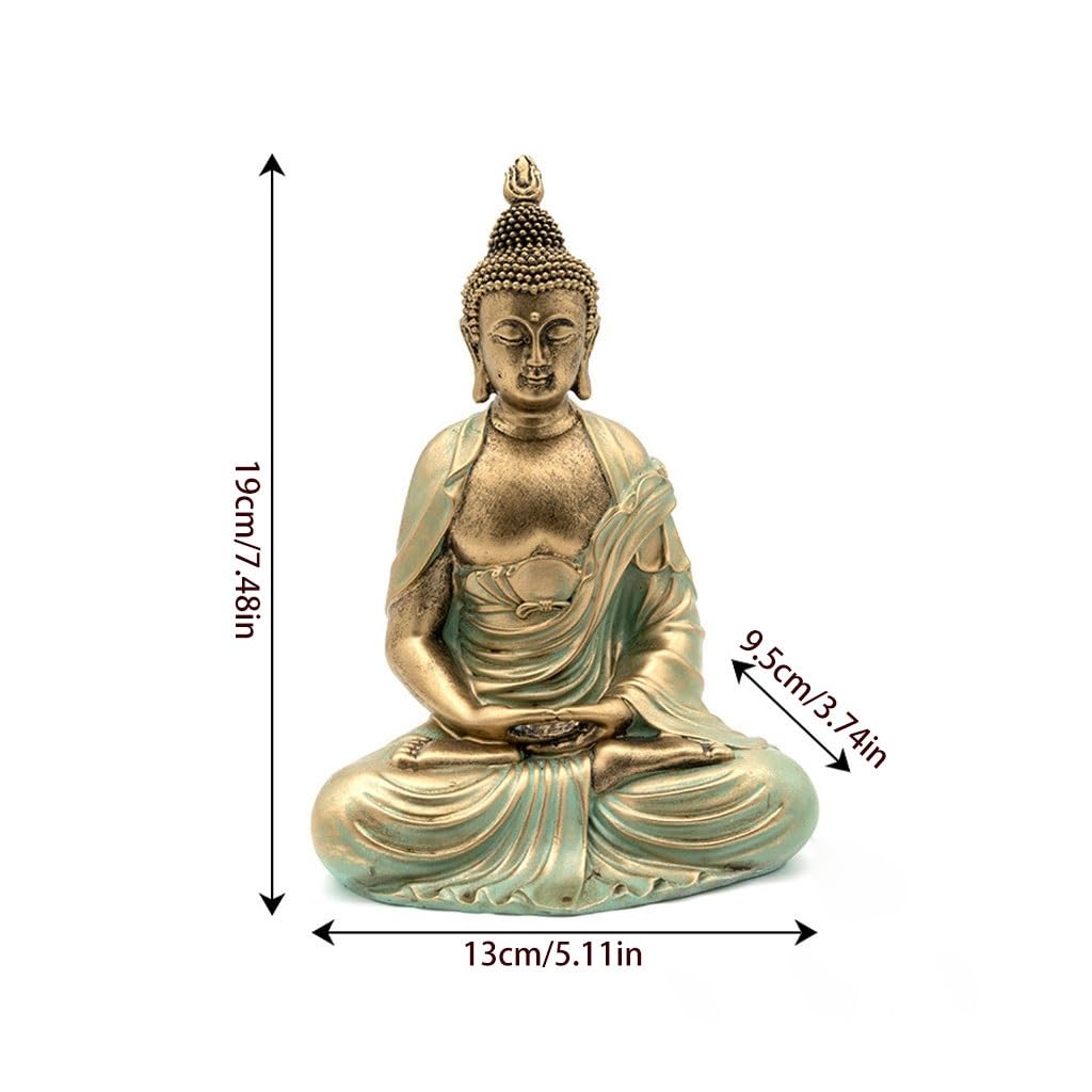 Posąg Buddy do wnętrz Biuro Domowe Budda Dekoracja Przedpokój Salon Wejście Studium Zen Rzemiosło z żywicy Rzemiosło Buddy Medytująca Statua Buddy Figurka Rzeźba