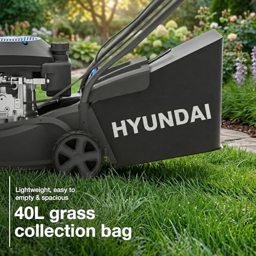 16" / 40cm Petrol Lawnmower, 139cc 4-Stroke Engine, Hand Push, 7 Cutting Heights 25-75mm, 40L Grass Bag - 3 Year Warranty - Image 3