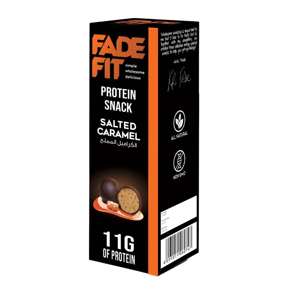 FADE FIT Salted Caramel Protein Balls - 60g Gluten-Free Snack with 11g of Protein per Serving