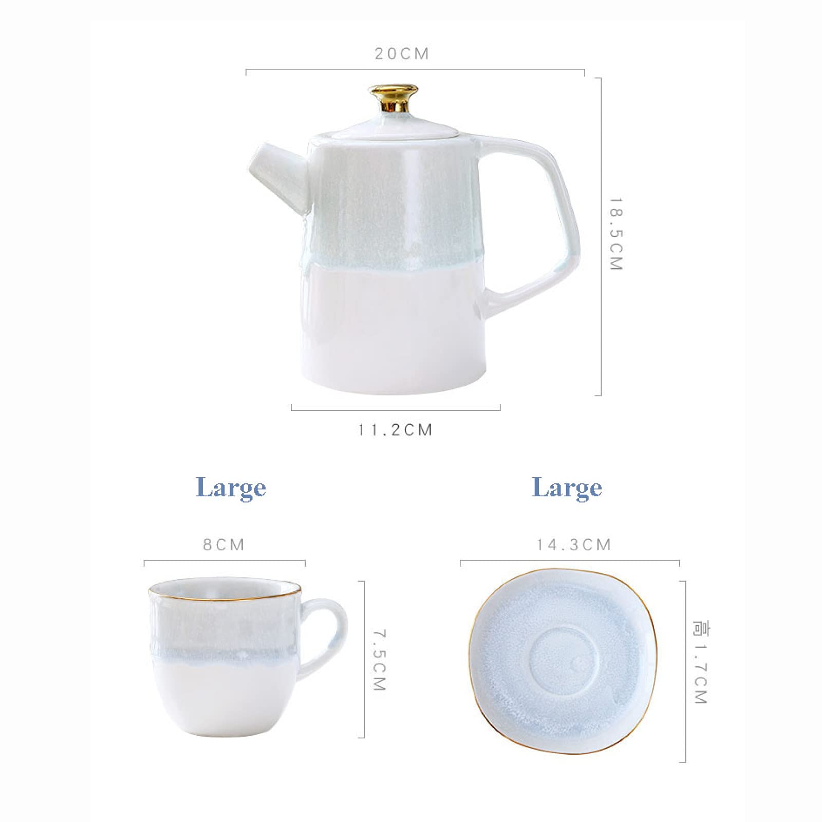 Zestawy Do Herbaty Z Imbrykiem Dla Dorosłych, Filiżanka Do Herbaty I Spodek, Serwis Dla 3 Osób, Porcelana, Ceramika, Kawa, Herbata, Zestawy Prezentowe Na Herbatę, Kawę, P