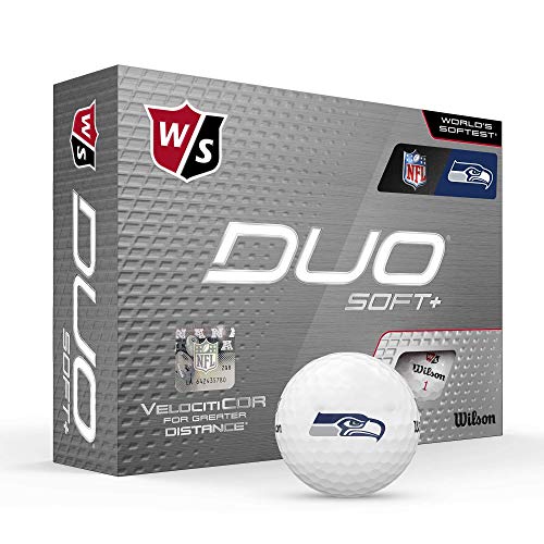 WILSON Duo Soft+ NFL Golf Balls (1 Dozen)-Seattle