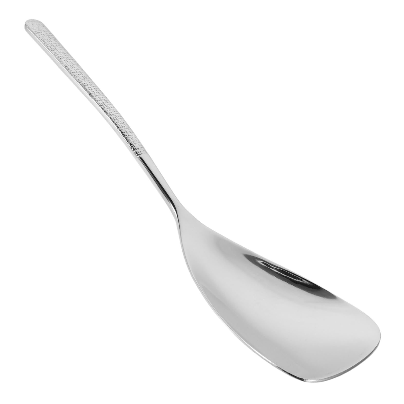 GRIRIW Stainless Steel Hammered Serving Spoon for Cooking and Buffet Ergonomic Design for Distribution for Family Gatherings and Catering Events