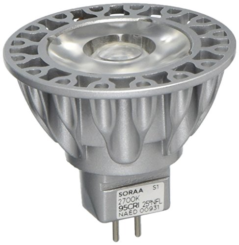 Bulbrite SM16-07-25D-927-03 SORAA 7.5W LED MR16 2700K VIVID3 25° DIM, Silver