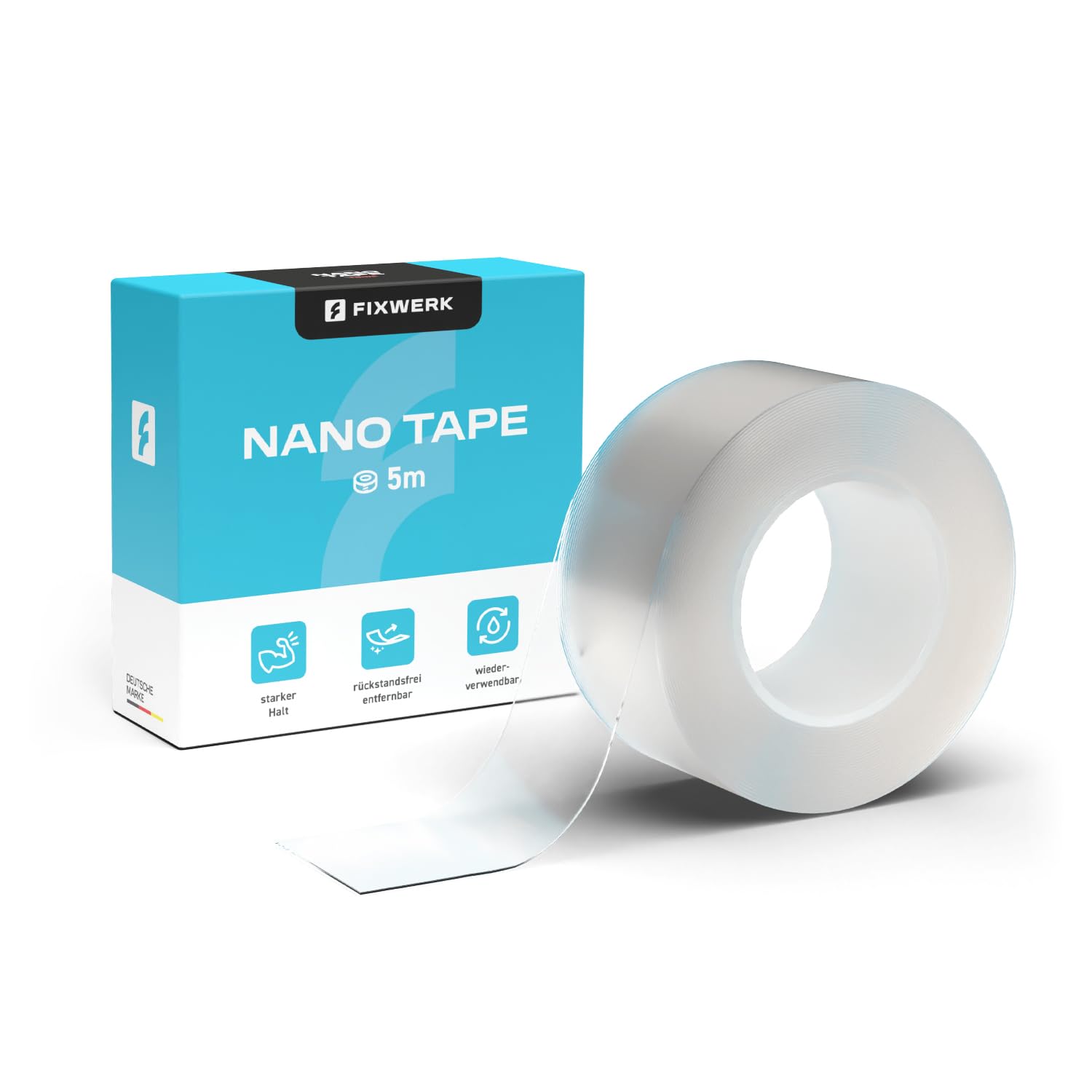 Jednostronna taśma Nano Tape | przezroczysta taśma klejąca o bardzo dużej przyczepności | nadaje się do ponownego użytku | wodoodporna | przezroczysta, wielofunkcyjna taśma klejąca do domu,