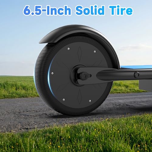 Image of Electric Scooter, 350W-500W Motor, 9 MPH to 22MPH, 10-41 Miles Range, Dual Suspension, Dual Braking, App Control, Foldable Commuter E Scooter for Adults and Teens