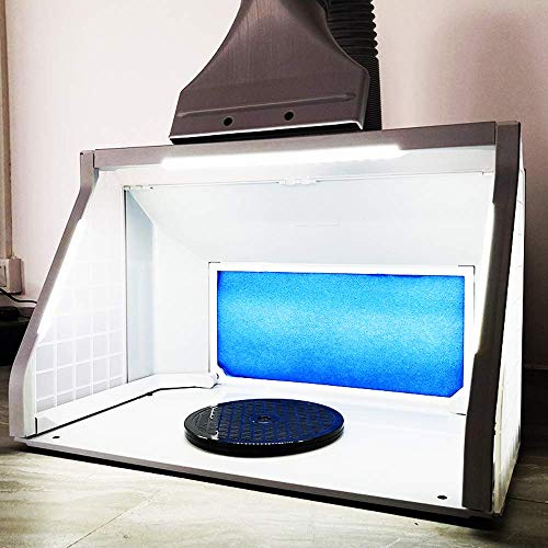 Ophir Super Power Airbrush Spray Booth Kit Portable Paint Spray Booth With Filter Led Lights For Model Hobby,Crafts,Nails,Cake,T-Shirt #TOP6
