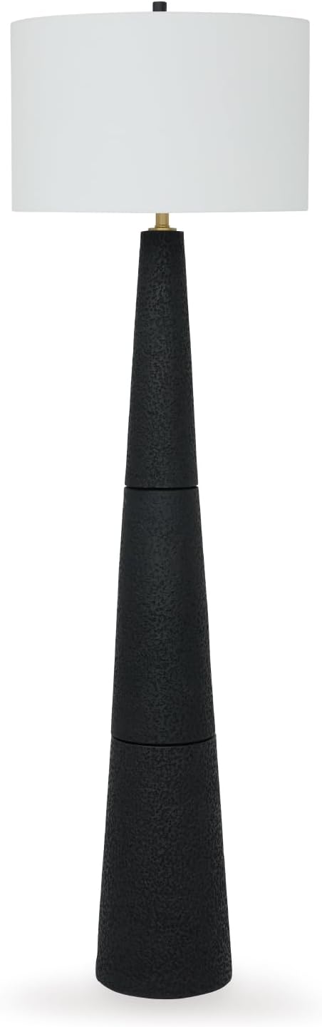 Signature Design by Ashley Hallburg Modern Textured Polyresin Floor Lamp with 3-Way Switch, Black Signature Design by Ashley Hallburg Modern Textured Polyresin Floor Lamp with 3-Way Switch, Black
