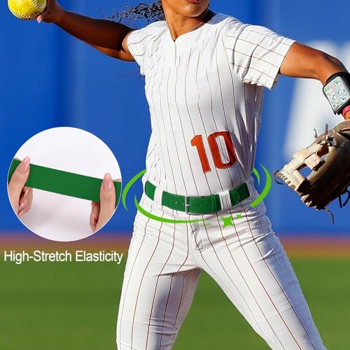 Image of XZQTIVE Baseball Softball Socks and Baseball Softball Belt Combo Set Knee-High Soccer Socks for Kids Youth Adult