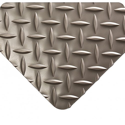 385.316x4x11GY Diamond-Plate Runner Mat, 11' Length x 4' Width x 3/16 Thick, Gray