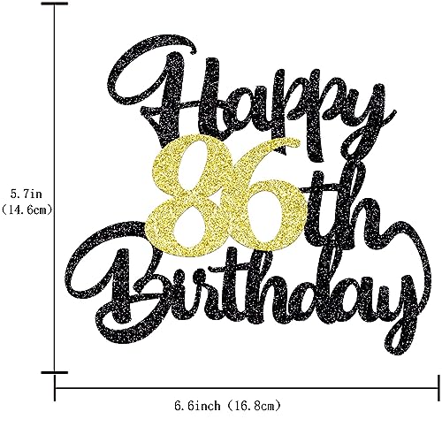 Image of 86th Happy Birthday cake topper happy birthday cake decoration 86th birthday party decoration gift plugin