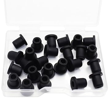 1/4" Drill Hole, 3/16" ID Silicone Rubber Grommets for Wiring | 25 Pcs Automotive Firewall Hole Plug, Small Top Hat Grommet for Vinyl Tubing in Hydroponic Irrigation System Metal Wall