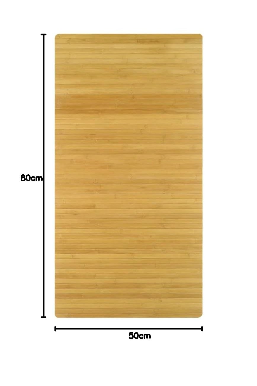 Kleine Wolke 5043 202 207 - Alfombra de baño, 50 x 80 cm, Color Beige | Base antideslizante de bambú para calefacción por suelo radiante