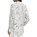 KARL LAGERFELD Paris Women's Sport Printed Oversize Blouse,Soft White Black,Small