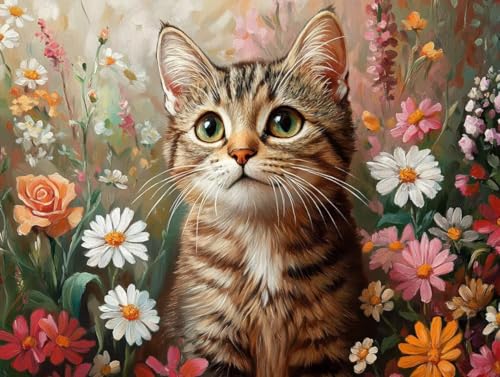 Kit completo para painting con pinturas acrilicas de gato animal