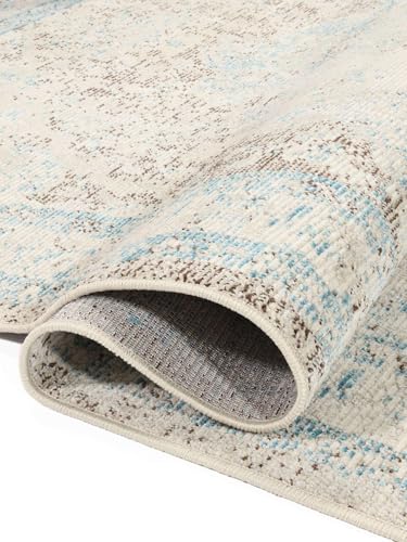 Miniatura 8 de Rugvista Nadia, Alfombra, Vintage, 80 X 300 Cm, Rectangular, Pelo Medio, Limpieza En Seco, Oeko Tex 100, Blanco Crema Greige