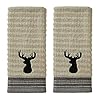 Skl home aspen lodge hand towel set cotton wheat small  urban country home decor