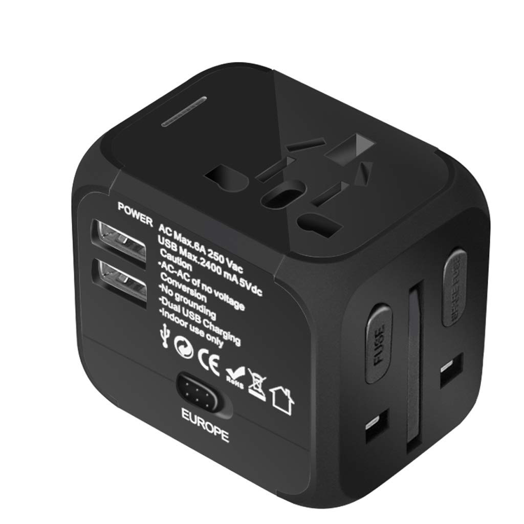 Usb. Adapter ładowarki, na całym świecie adapter podróży, Universal Home Travel Usb. Wymiana wtyczki adaptera. (Color : C, Rozmiar : 5.3 * 6.7 * 5.2cm)