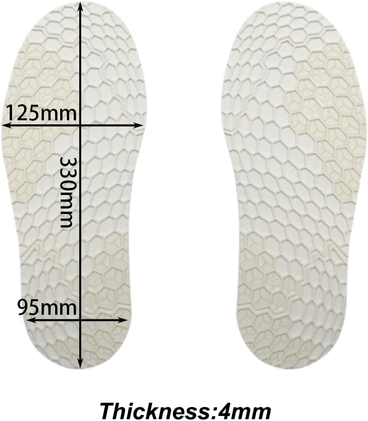 Shoe Sole Replacement Rubber DIY Sole Repair Shoe Sole Protector Anti-Slip Honeycomb Pattern Design Rubber Soles for Bottom of Shoes Repair Materials(White)